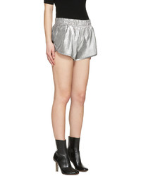 Off-White Silver Lurex Shorts