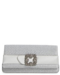 Silver Silk Clutch