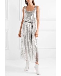 Marc Jacobs Sequined Silk Crepe Midi Dress