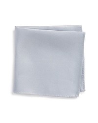 Silver Silk Pocket Square