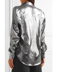 Pallas Arianne Silk Lam Shirt Silver