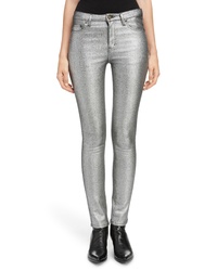 Saint Laurent Metallic Skinny Jeans
