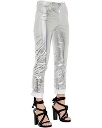 Isabel Marant Metallic Laminated Cotton Pants