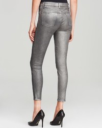 J Brand Jeans Bloomingdales Stocking Alana High Rise Ankle Crop In Midnight Metal
