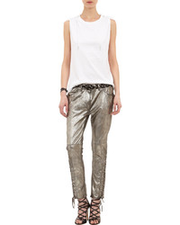 Isabel Marant Leather Crystal Pants