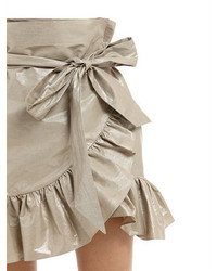 Isabel Marant Cotton Linen Asymmetric Ruffled Skirt
