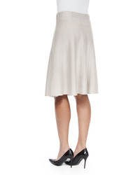 Nic+Zoe Paneled Twirl Skirt Silver Cloud Plus Size
