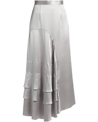 Roksanda Vostell Tiered Ruffle Silk Satin Skirt