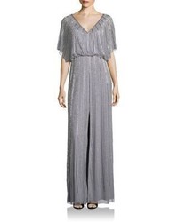 Aidan Mattox Embellished Front Slit Bridesmaid Gown