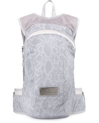 adidas by Stella McCartney Snake Print Tech Fabric Backpack Reflective Silver