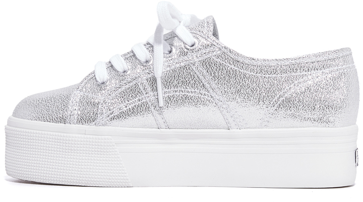 silver superga platform