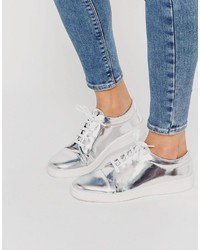 Miista Adalynn Silver Metallic Sneakers