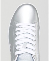 Lacoste Carnaby Evo Metallic Silver Sneakers, Asos | Lookastic
