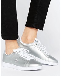Lacoste Carnaby Evo Metallic Silver Sneakers