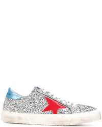 Golden Goose Deluxe Brand Silvers May Glitter Sneakers