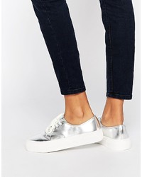 Pull&Bear Metallic Flatform Sneaker