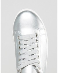 Daisy Street Silver Sneakers