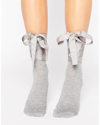 Asos Glitter Bow Strap Ankle Socks
