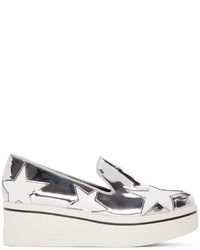 Silver Star Print Loafers