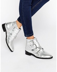 Silver Studded Ankle Boots