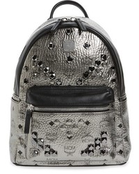 MCM Small Stark Studded Backpack Metallic