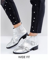 Silver Studded Leather Ankle Boots