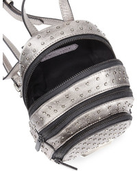 Sloane Nano Studded Leather Backpack Gunmetal