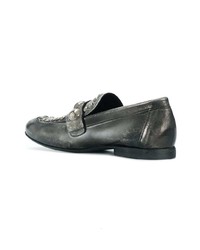 Strategia Distressed Studded Loafers