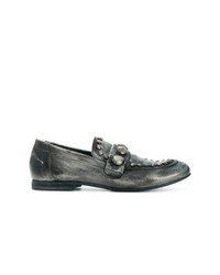 Strategia Distressed Studded Loafers