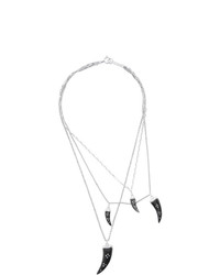 Isabel Marant Black And Silver Aimable Necklace