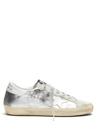 Golden Goose Deluxe Brand Super Star Low Top Leather And Suede Trainers