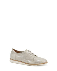 Silver Suede Oxford Shoes