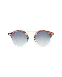 KREWE 46mm St Louis Round Sunglasses In Confettisilver At Nordstrom