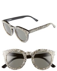 Saint Laurent 47mm Sunglasses Glitter Black