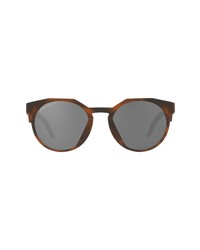 Oakley 52mm Polarized Round Sunglasses In Matte Brownprizm Black At Nordstrom