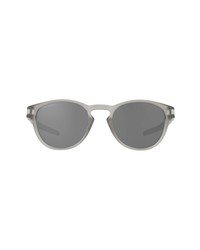 Oakley 53mm Round Sunglasses In Grey Inkprizm Black At Nordstrom