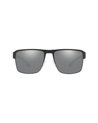 Emporio Armani 57mm Polarized Square Sunglasses