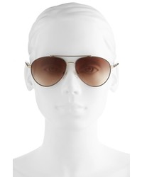 Burberry 58mm Aviator Sunglasses Silver Mirror Gradient