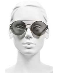 Bottega Veneta 59mm Semi Rimless Sunglasses Silver Silver Grey