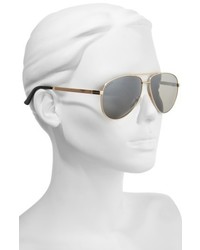Gucci 61mm Polarized Aviator Sunglasses Gold Brown Polar