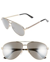 Gucci 61mm Polarized Aviator Sunglasses Gold Brown Polar