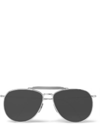 Thom Browne Aviator Style Silver Tone Mirrored Sunglasses