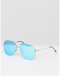 Jeepers Peepers Aviator Sunglasses With Blue Lens