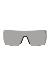 Kenzo Black And Grey Shield Sunglasses