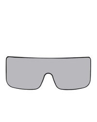 Rick Owens Black And Silver Docuta Sunglasses