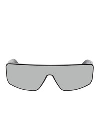 Rick Owens Black And Silver Performa Sunglasses