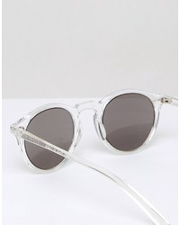 Jack Wills Brightwell Round Sunglasses With Silver Flash Lense