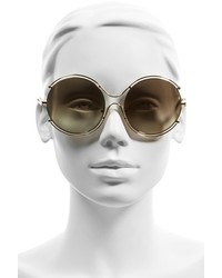 Chloé Chloe Isidora 59mm Round Sunglasses Gold Grey