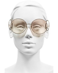 Chloé Chloe Jackson 60mm Round Sunglasses Gold Grey