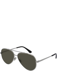 Saint Laurent Classic 11 Zero Aviator Sunglasses Silver